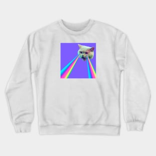 Vaporwave Cat - Aesthetic Funny Cat Crewneck Sweatshirt